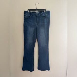 DEMOCRACY Jeans Womens size 14 Blue Dark Wash Bootcut Flare Mid Rise